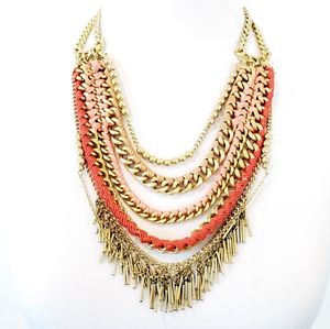 Stella & Dot Braided Gold Statement Layer Necklace